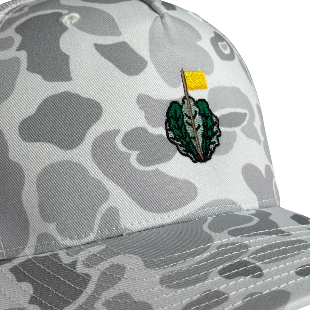 Snow Bird | Richardson Trucker Hat - White/Blizzard Camo