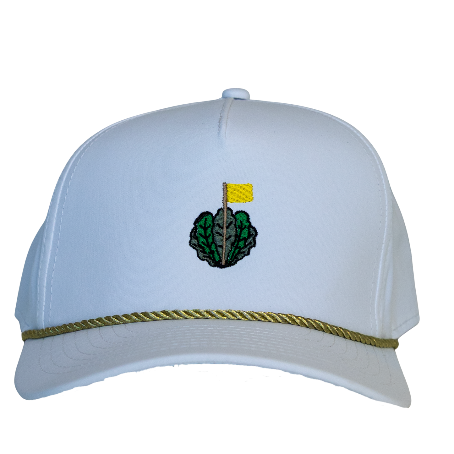 The Lettuce King | Imperial Rope Hat - White / Metallic Gold