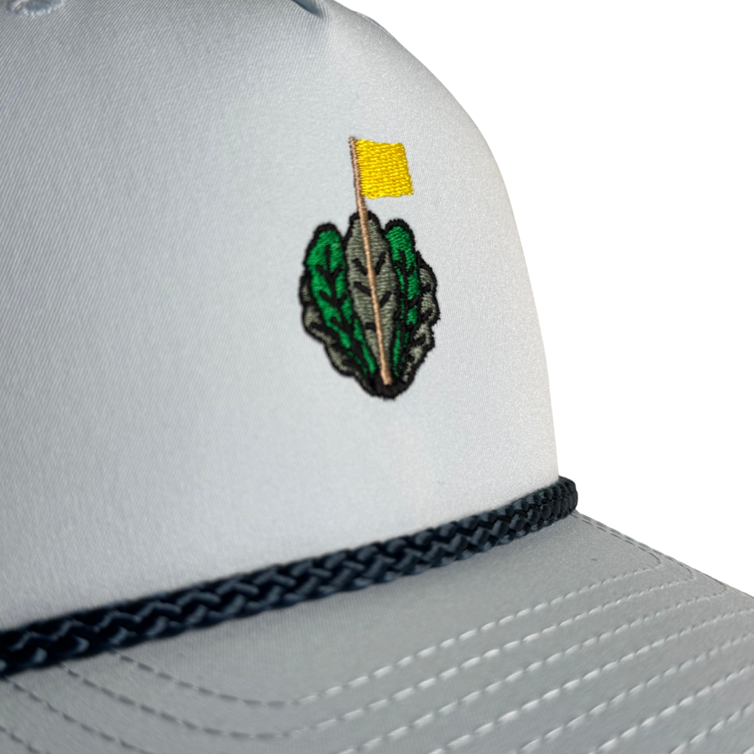 The Vanity Cap | Richardson 258 Snapback Rope - Soft Blue / Navy (logo)
