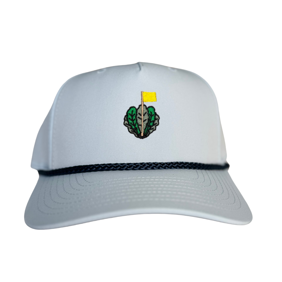 The Vanity Cap | Richardson 258 Snapback Rope - Soft Blue / Navy (logo)