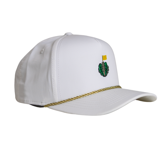 The Lettuce King | Imperial Rope Hat - White / Metallic Gold